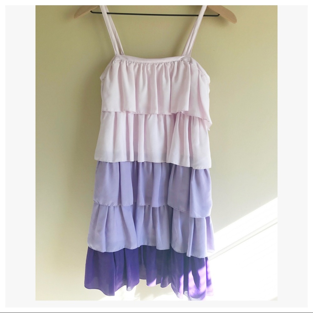 Erin Fetherston Purple Ruffled Dress